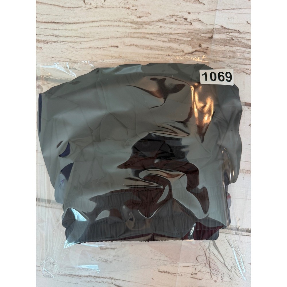 Black Athletic Running Shorts Drawstring Layered Tulip Hem Large - Picture 3 of 3